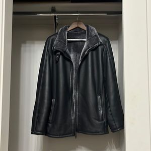 Men’s Leather Winter Dress Jacket, never worn